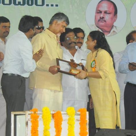 Sri Nara Chandra Babu Naidu garu interacting with our MD sri Malasani Murali Krishna & smt M Sreelakshmi Murali Krishna garu in a public meeting.