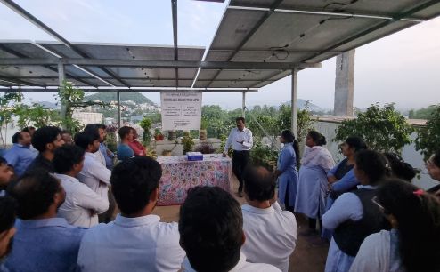 SV Enviro labs Founder & Managing Director sri M Murali Krishna participating in world environmental day awareness program 2025 in Enviro house visakhapatnam